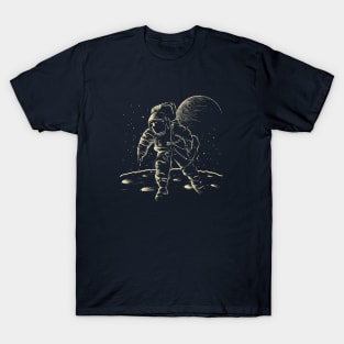 Astronaut in Space, Minimal Design T-Shirt